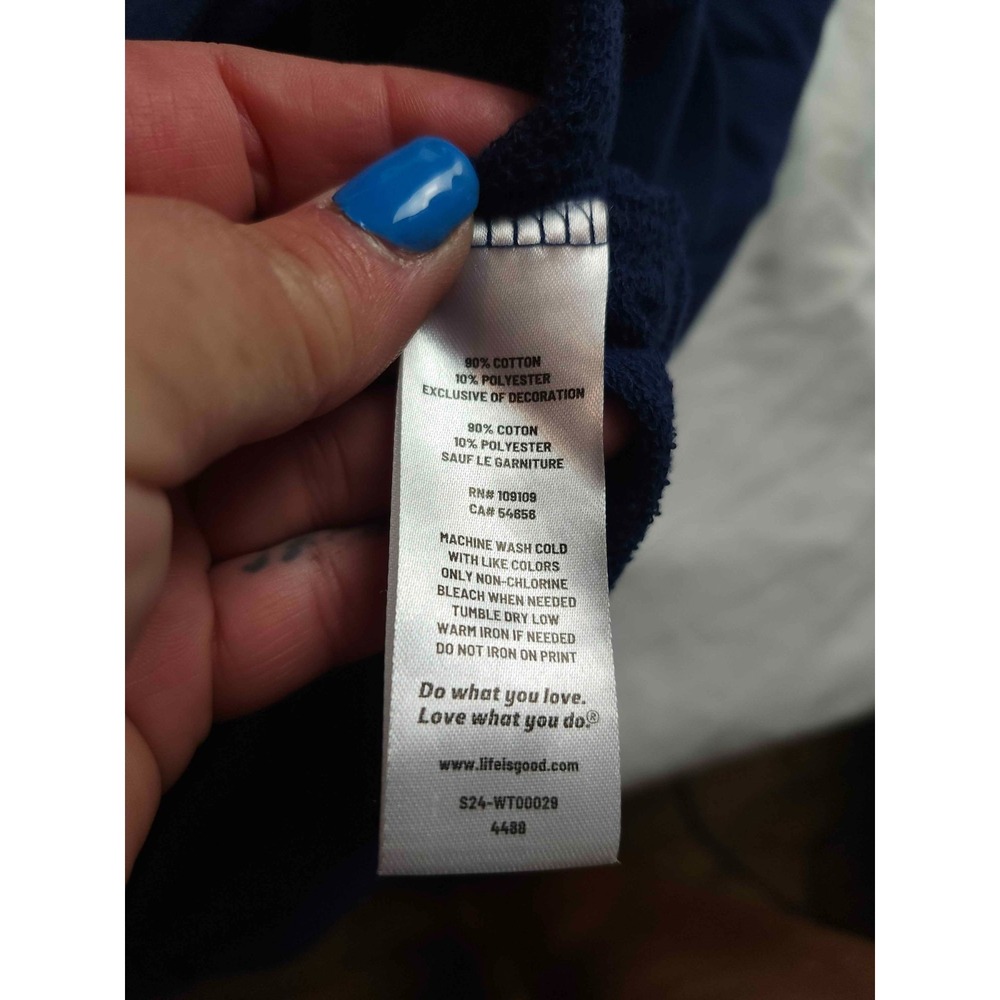 Life Is Good Hoodie Womens XL Blue Granola Girl Athleisure Loungewear Gorpcore - Picture 5 of 7